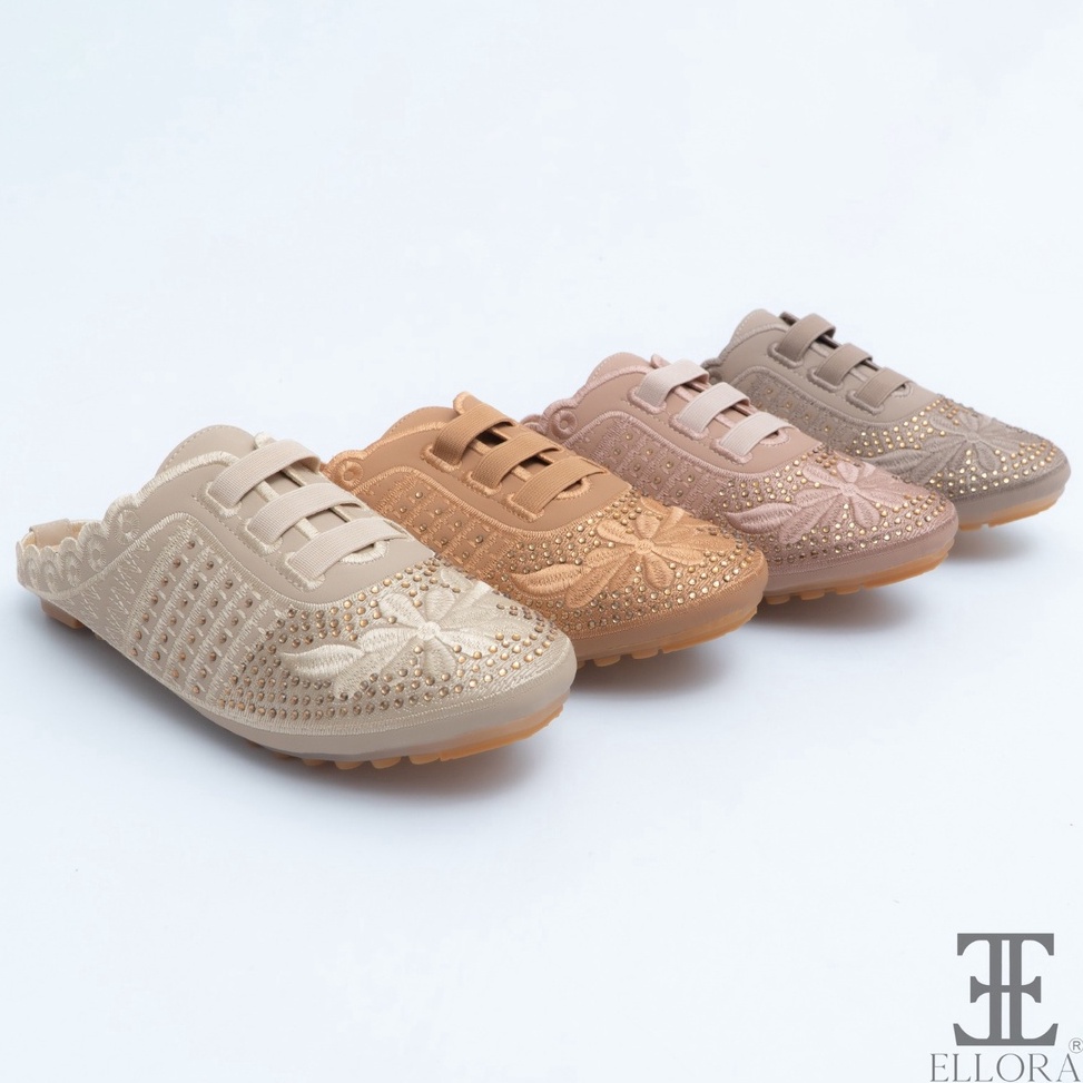 MENARIK ELLORA EY9245 Sepatu Sandal Flat Wanita Slip on Import