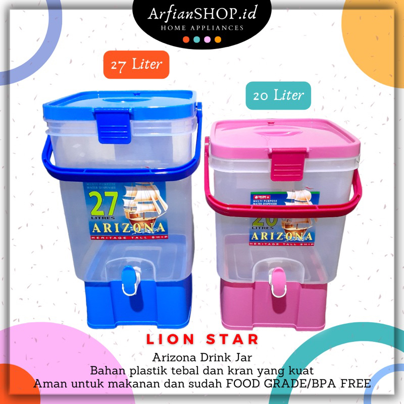 LION STAR Arizona - Water Dispenser 20 Liter & 27 Liter / Drink Jar / Tempat Wadah Air