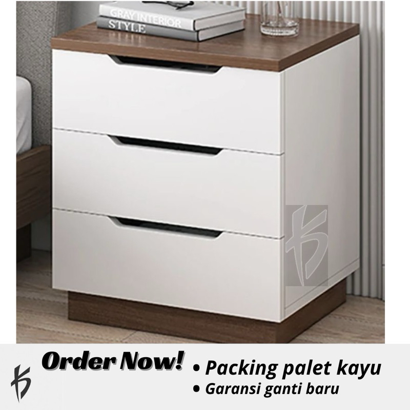 Meja nakas minimalis 3 laci