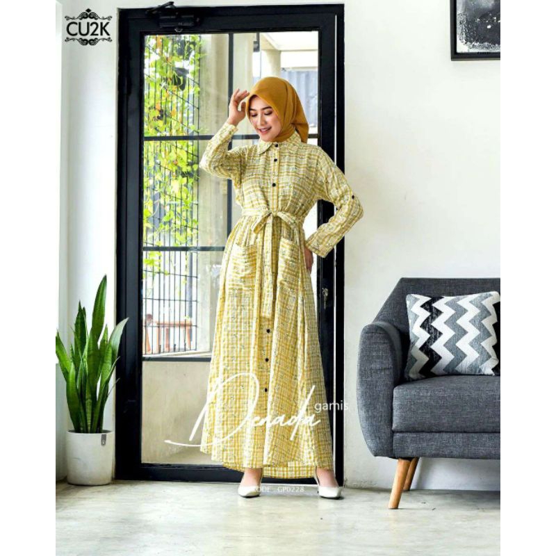 gamis denada katun motif busui by cu2k