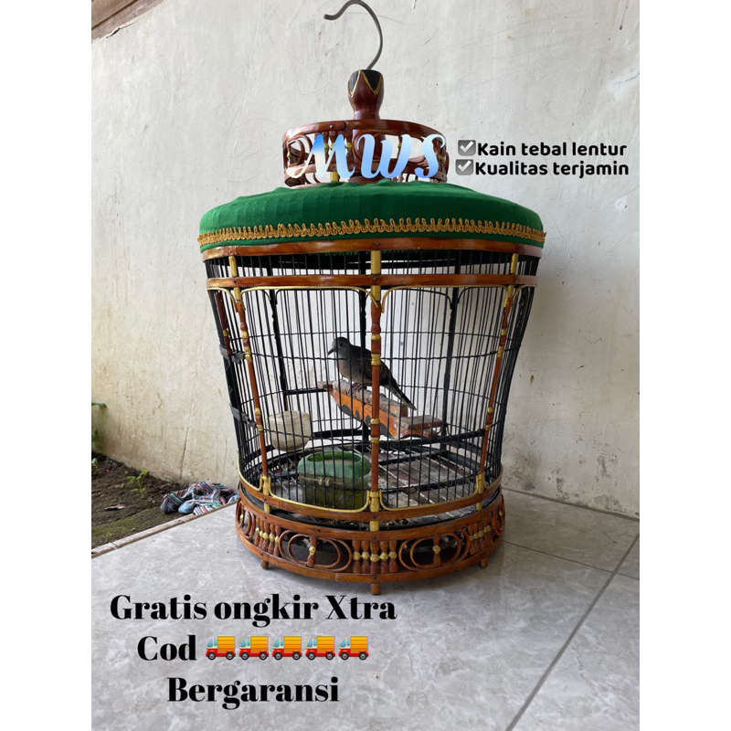 kerodong sangkar perkutut mataram tinggi kubah 17cm / karakap sangkar kutut / kerudung kandang kutut