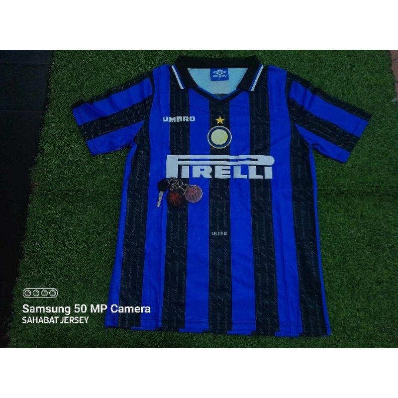 Jersey Inter Milan Home Retro Official Musim 1997 High Quality