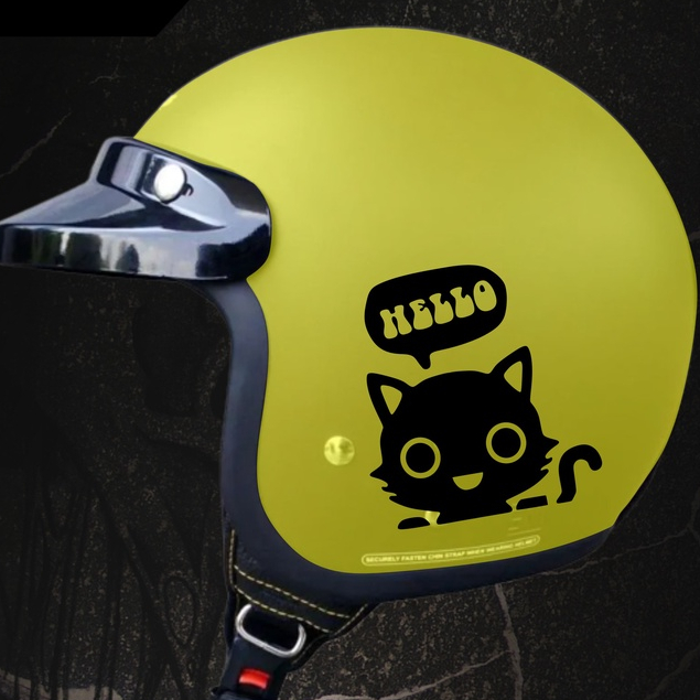 Stiker Helem hologram , Sticker helm Cargloss 1 Set Variasi Hello Cat
