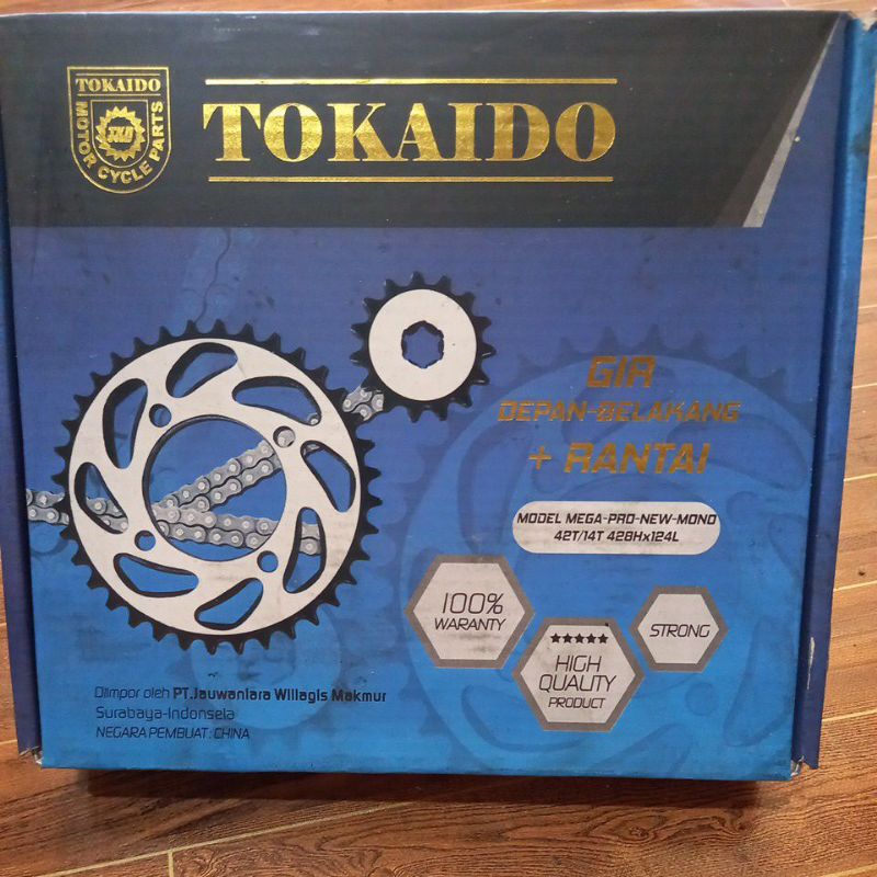 GIR DEPAN BELAKANG RANTAI MEGAPRO NEW MONO GIR SET TOKAIDO
