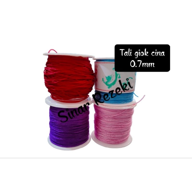 2 meterTali giok cina/bahan perlengkapan gelang manik manik/tali gelang phone strap