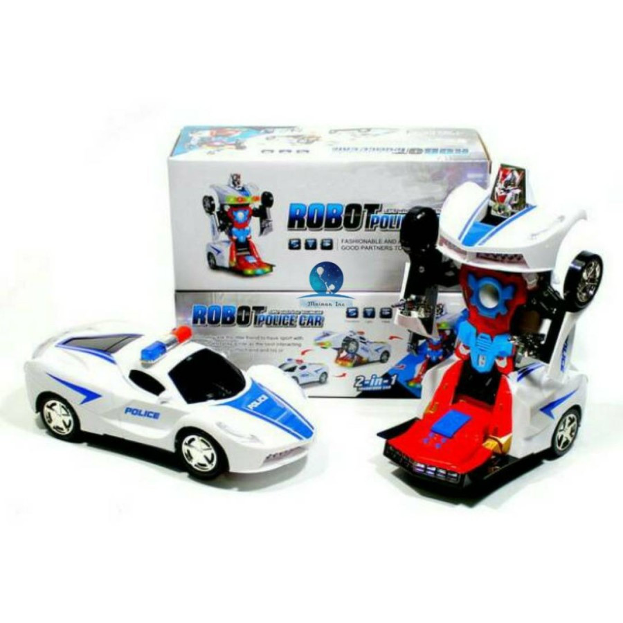 Mainan Anak Mobil Polisi Robot Police Car Berubah Robot Transformer