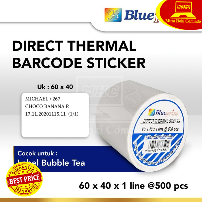 

Kertas Stiker Label Barcode Blueprint 60 x 40 (1 line )