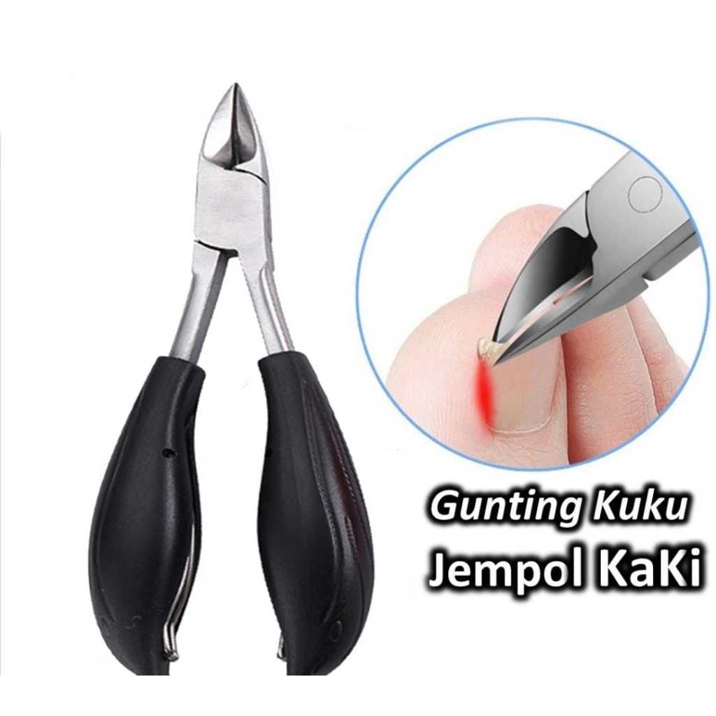 Gunting Kuku Jempol Kaki Anti Cantengan Nail Clipper - Gunting Kuku Kaki Anti Cantengan Stainless St