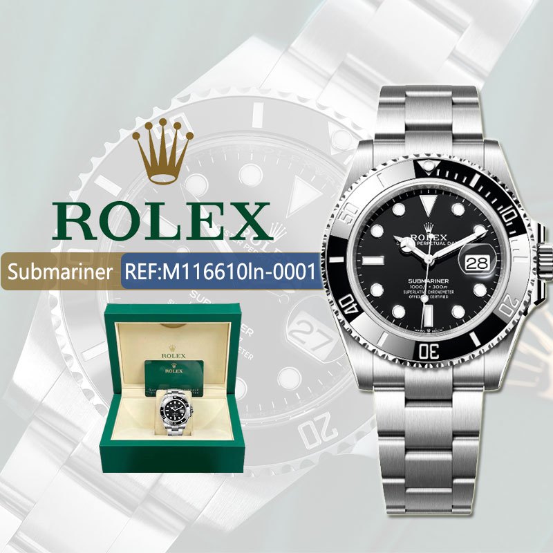 [COD](100% asli)Original Rolex black water ghost Jam tangan rolex pria 116610ln-0001 Automatic 18CT Gold Bahan Teflon 41mm Luminous hands Oystersteel SUPER GRADE AAA