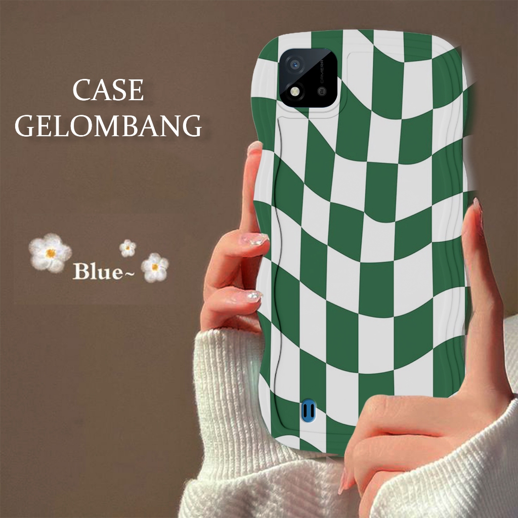 Soft Case GELOMBANG Hp Realme C11 2021 - Realme C11 2021 - Case Pro Camera - Fashion Case - Motif Ca