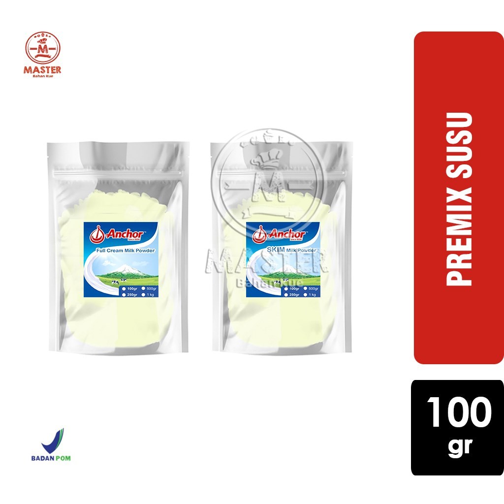 

Premix Susu Bubuk Anchor / Full Cream / Skim Powder For Baking [100 gr]