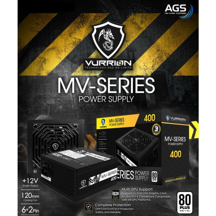 VURRION PSU MV400 80+ POWER SUPPLY 80 PLUS 400W 400 WATT