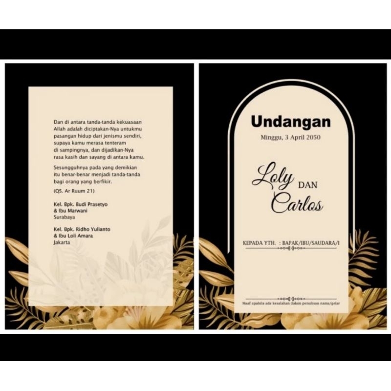ERBA 2406 Blangko Undangan Nikah Pernikahan Era Baru