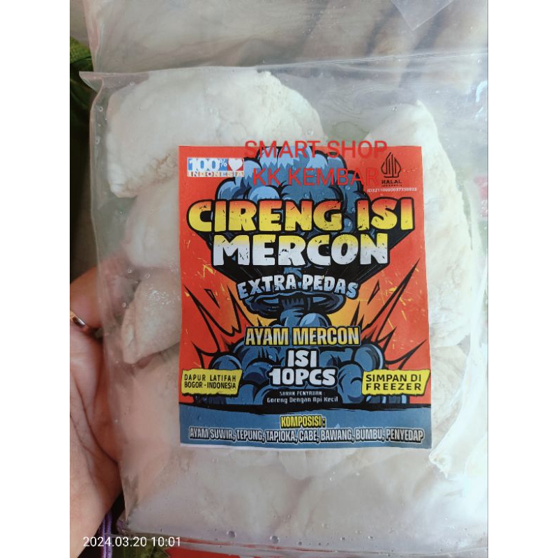 

CIRENG ISI AYAM MERCON ISI 10