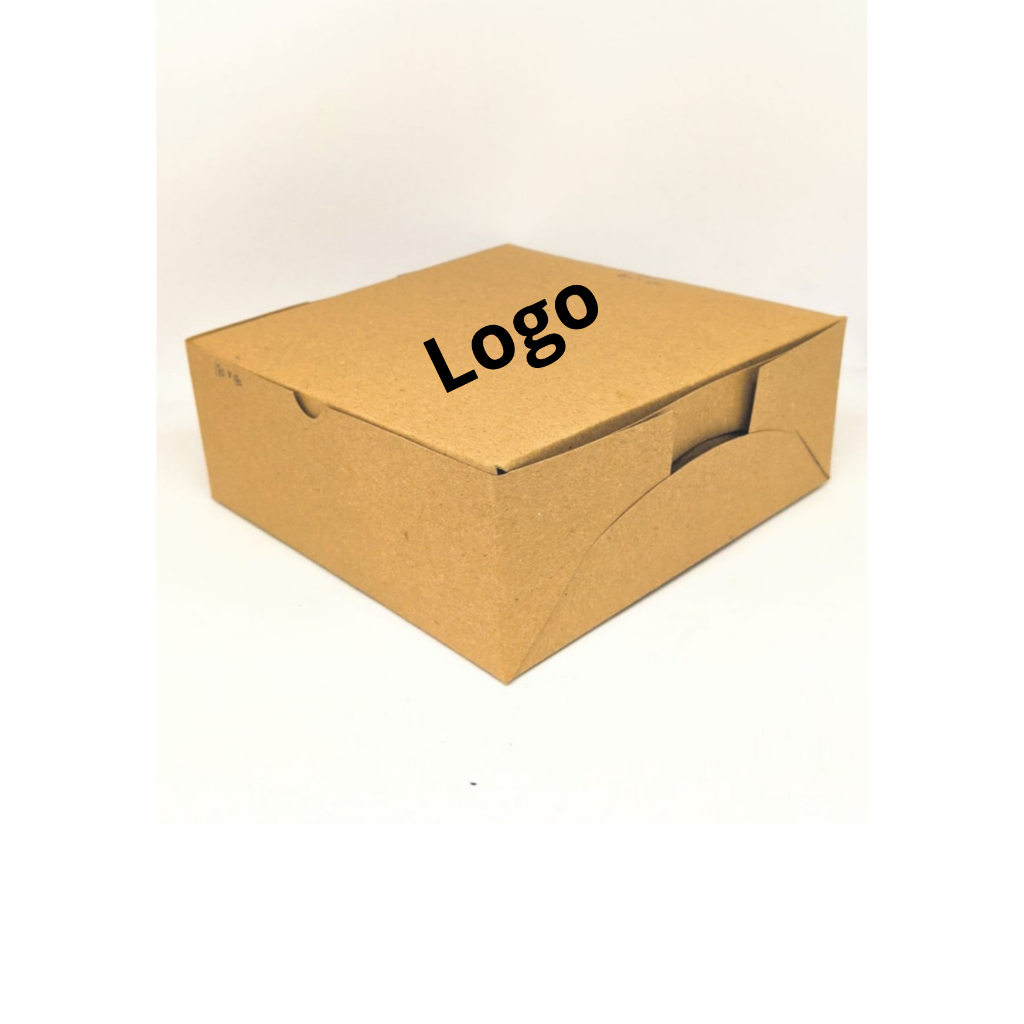 DUS KOTAK NASI TEBAL 325 GSM  BOX KUE CAKE  KATERING 18 X18 CM CUSTOM LOGO