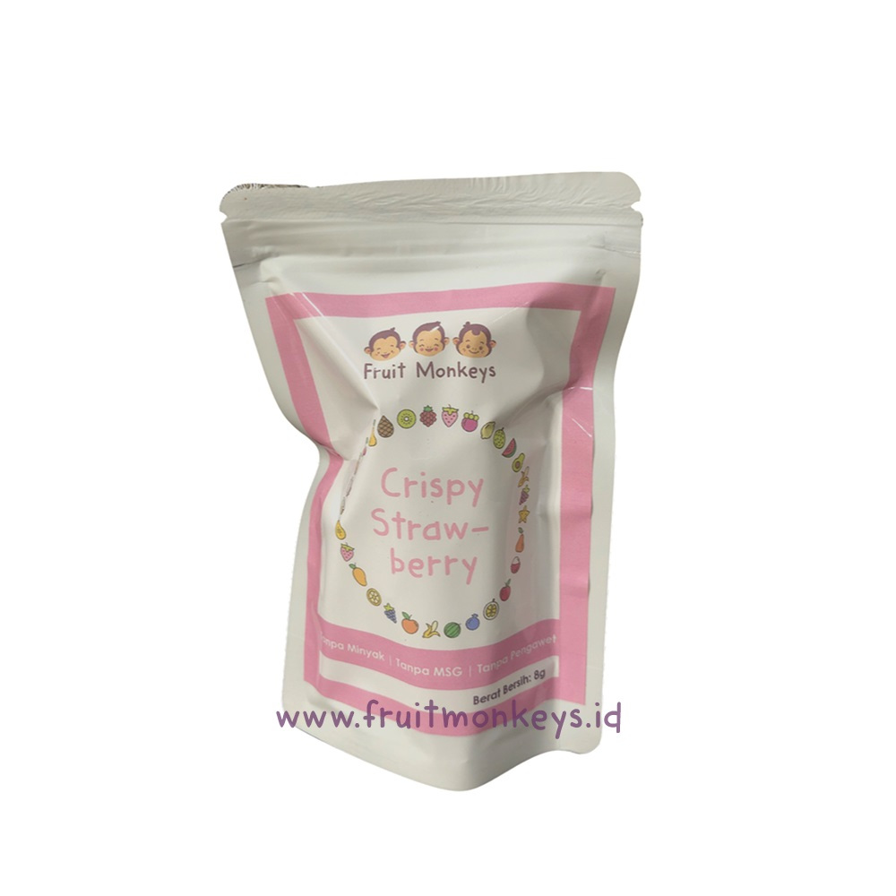 

Keripik buah stroberi freeze dried strawberry kering Fruit Monkeys