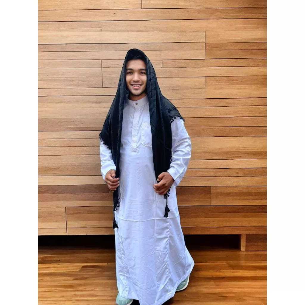 Sorban Hitam Polos Pria | Sorban Habib | Sorban Lebaran