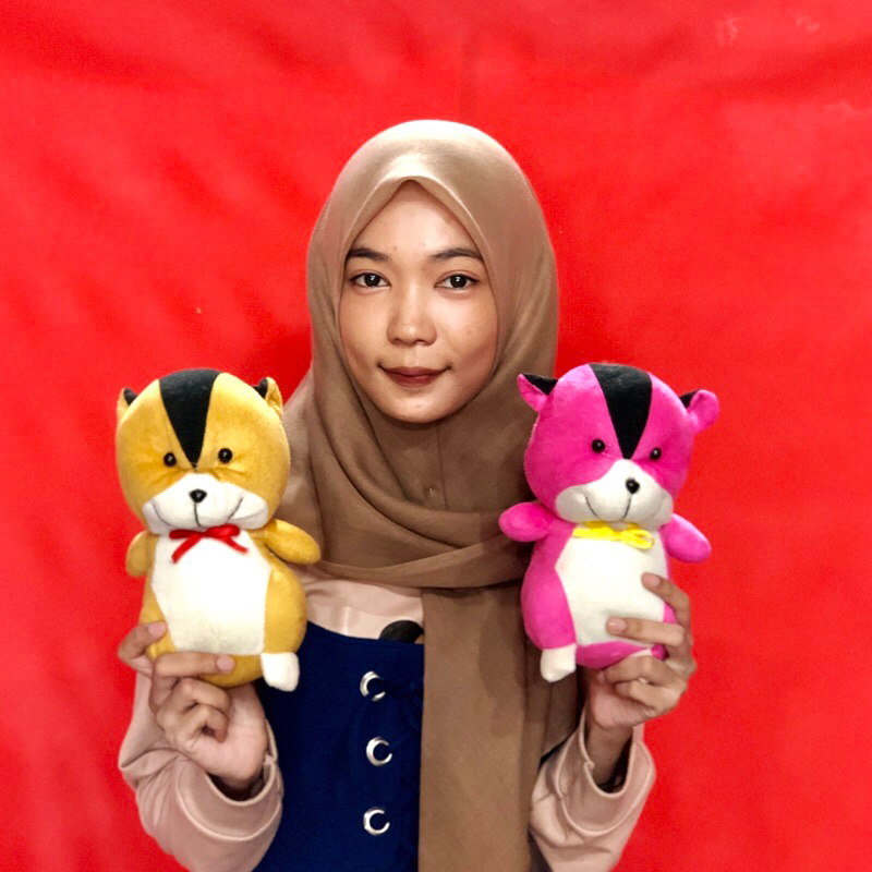 Boneka Tupai mini duduk lucu boneka tupai ekor Plush Boneka Hewan Tupai ecofootwear.id