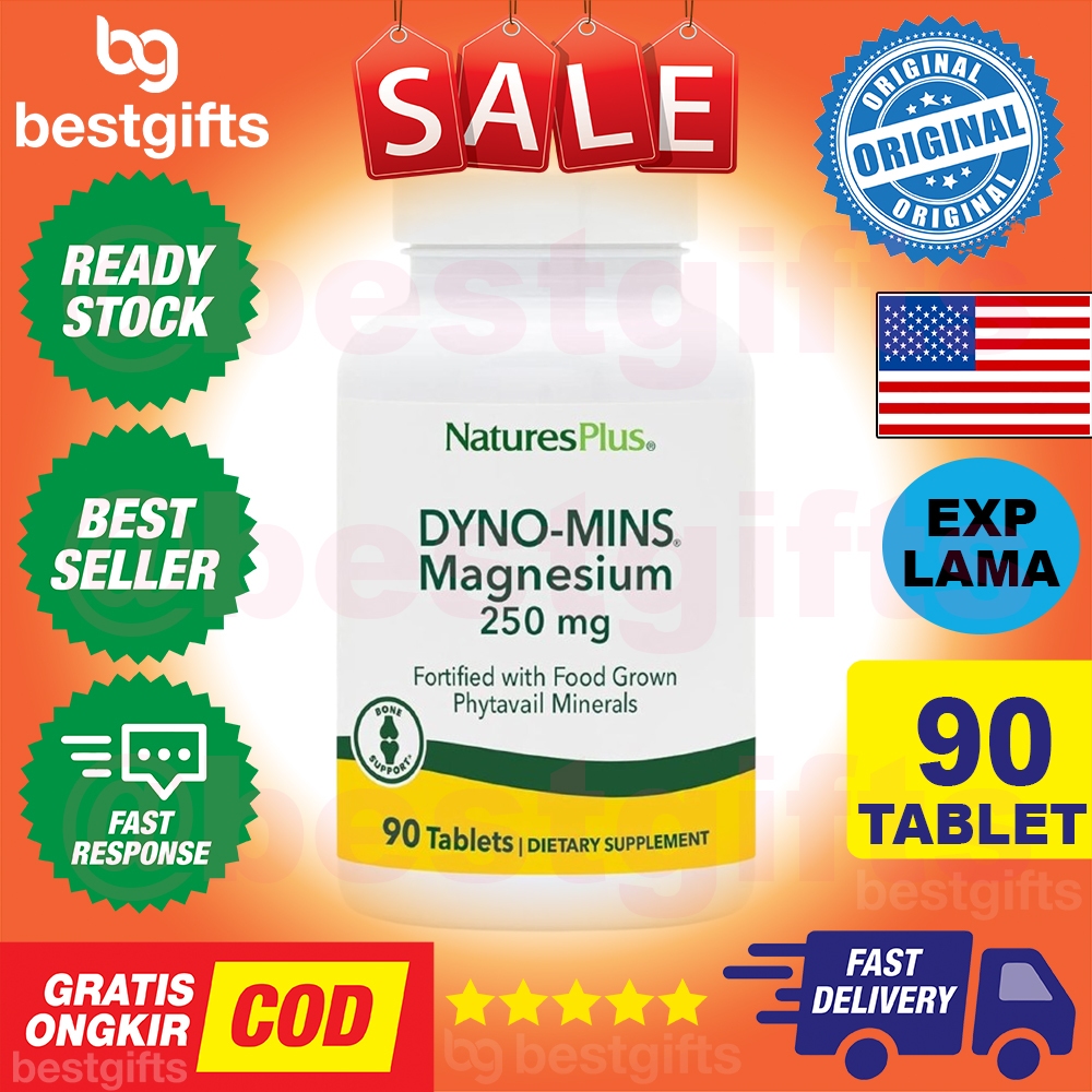 NATURE'S NATURES NATURE PLUS DYNOMINS DYNO MINS MAGNESIUM 250MG CEGAH JANTUNG HIPERTENSI 90 TABLET