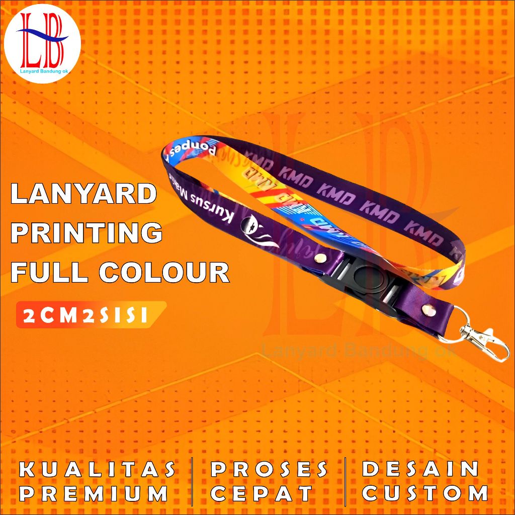 

TALI LANYARD ID CARD CUSTOME 2 CM FULL COLOR 2 CM 2 SISI /CETAK LANYARD PRINTING SUBLIM LANYARD ID CARD 2CM 2 MUKA