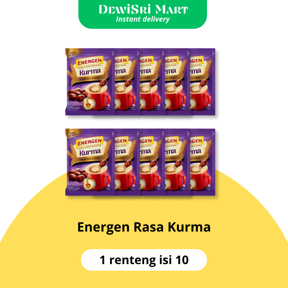 

Energen kurma 1 renteng isi 10 - Dewi Sri Mart