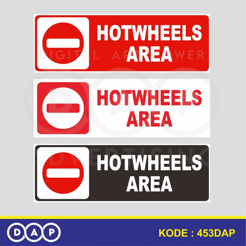 

453 - STIKER HOTWHEELS AREA - 30 X 10 CM - VYNIL - TERBAIK