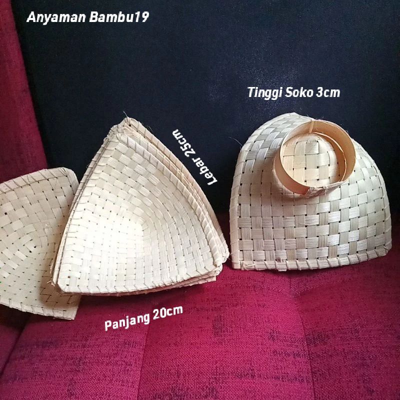 piring pincuk bambu soko piring pincuk pecel bambu