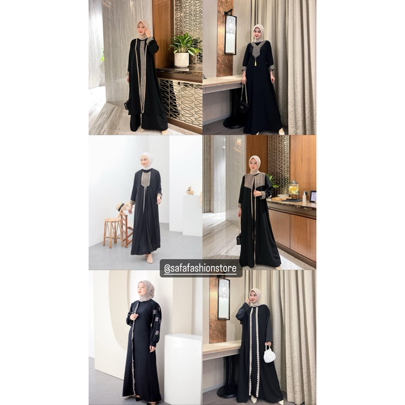 ABAYA HITAM ARAB JETBLACK JUMBO
