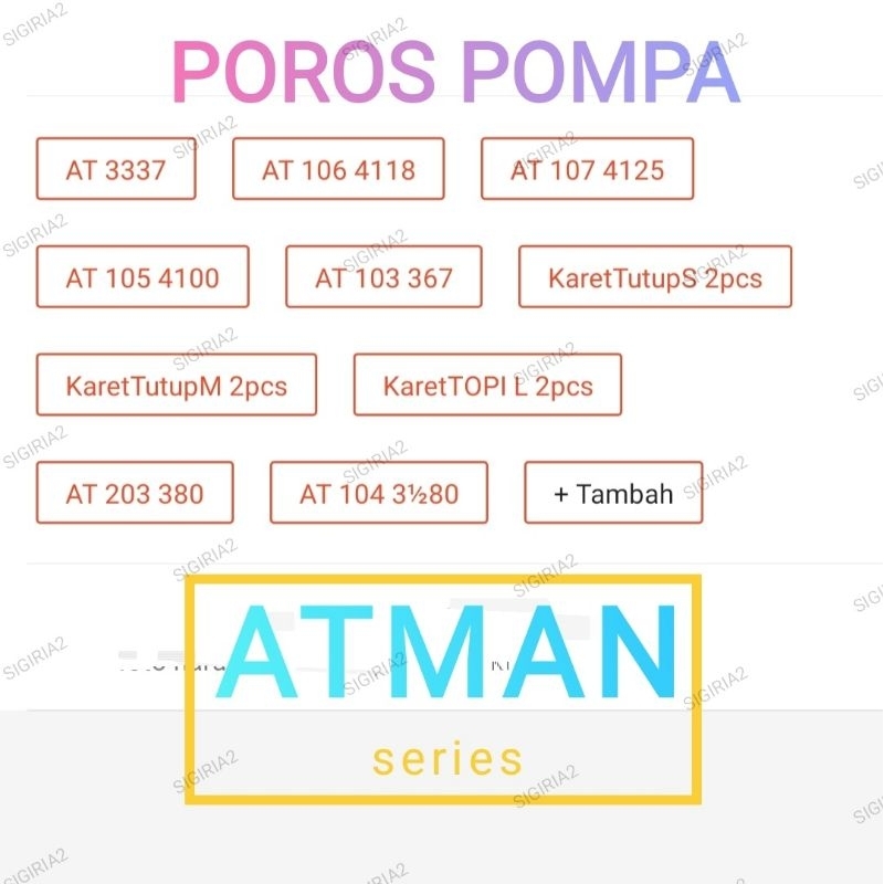 Poros AS Pompa Celup Atman AT Aquarium kolam Hidroponik CORE magnetic Impeller