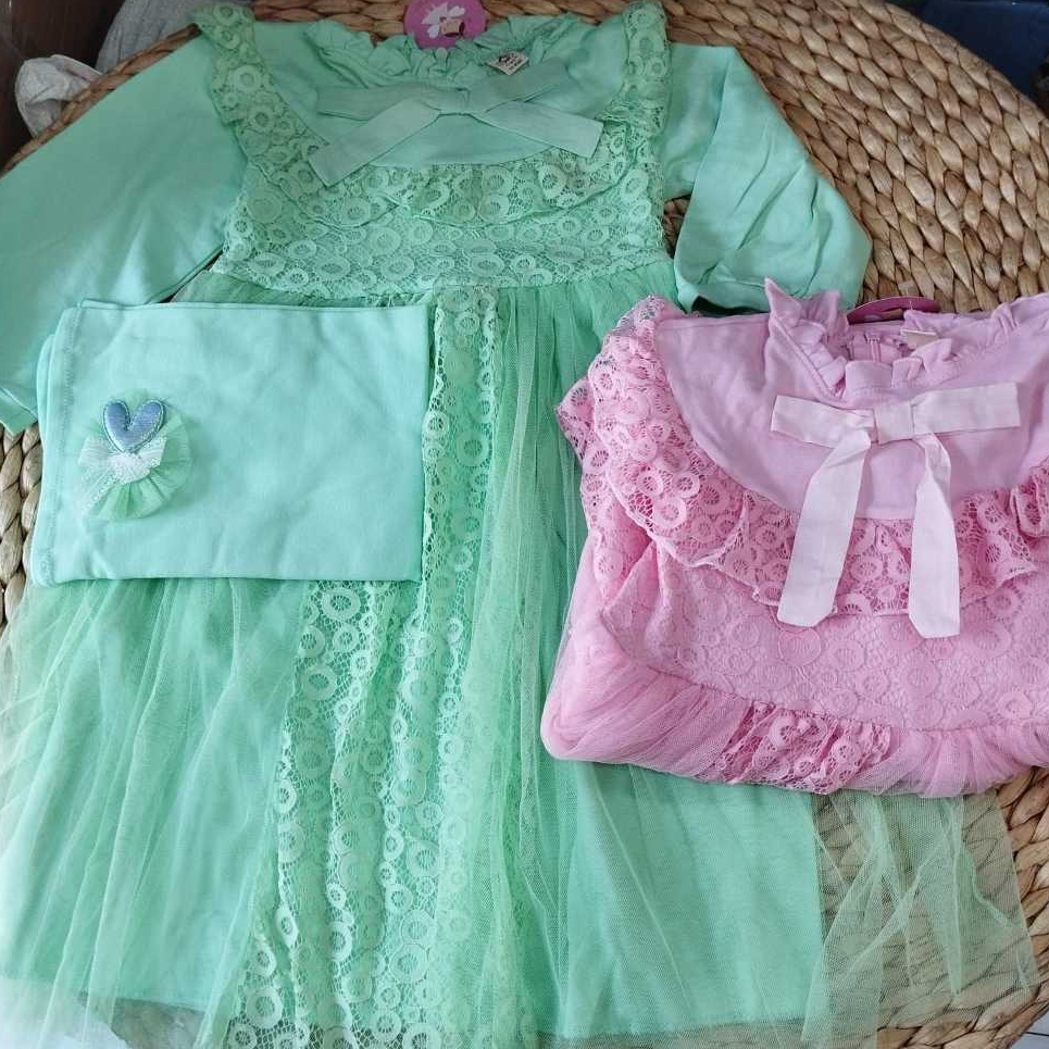 GAMIS ANAK/BAJU MUSLIM ANAK PEREMPUAN/GAMIS BRUKAT ANAK