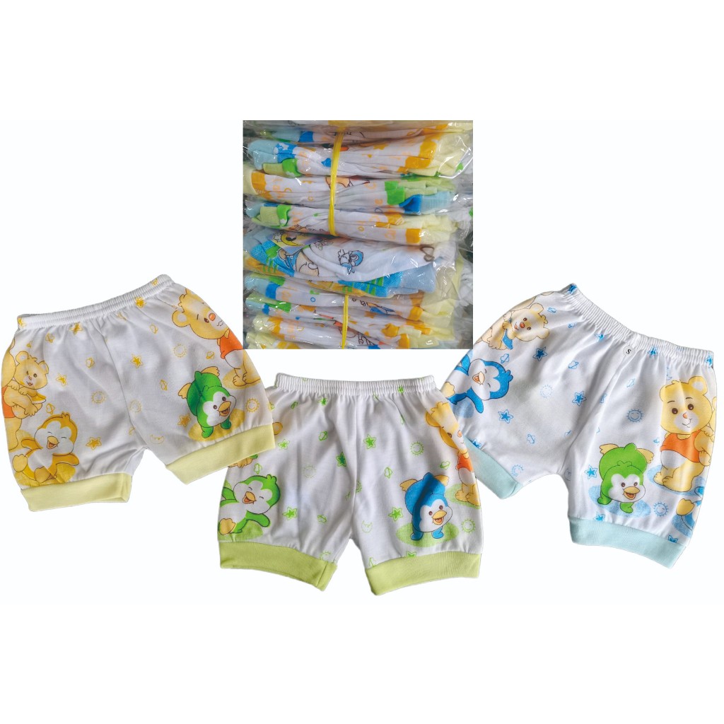 Grosir 1 lusin Celana Pendek Bayi 0-6 bulan (S), beli 3 lusin lebih murah.