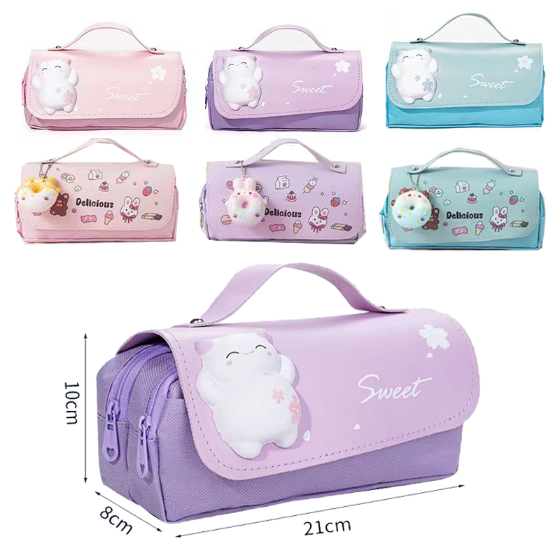 

Tempat Pensil Besar,Transparan PVC Pencil Case, Tas Pensil Murid Lucu,Kotak Pensil Anak Esthetis