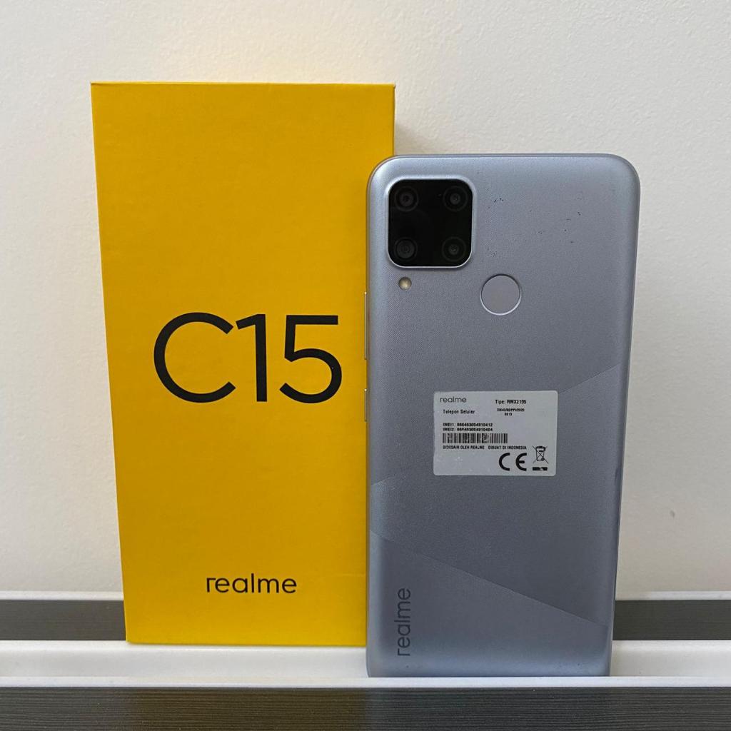 Realme C15 3/64 FULLSET LENGKAP EX RESMI MULUS SECOND BEKAS