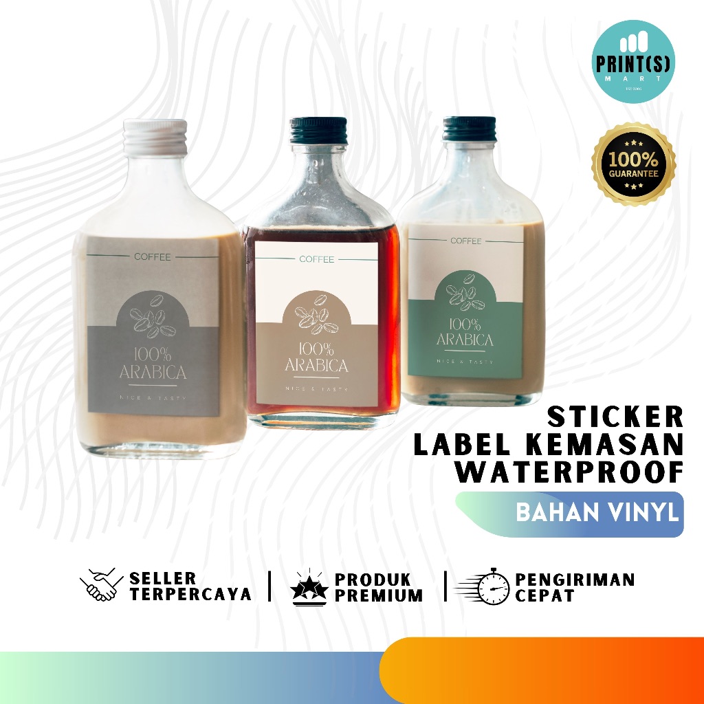 

Cetak Sticker Label Kemasan /Gambar/Logo, Bahan Vynil Fullwaterproof, Custom.