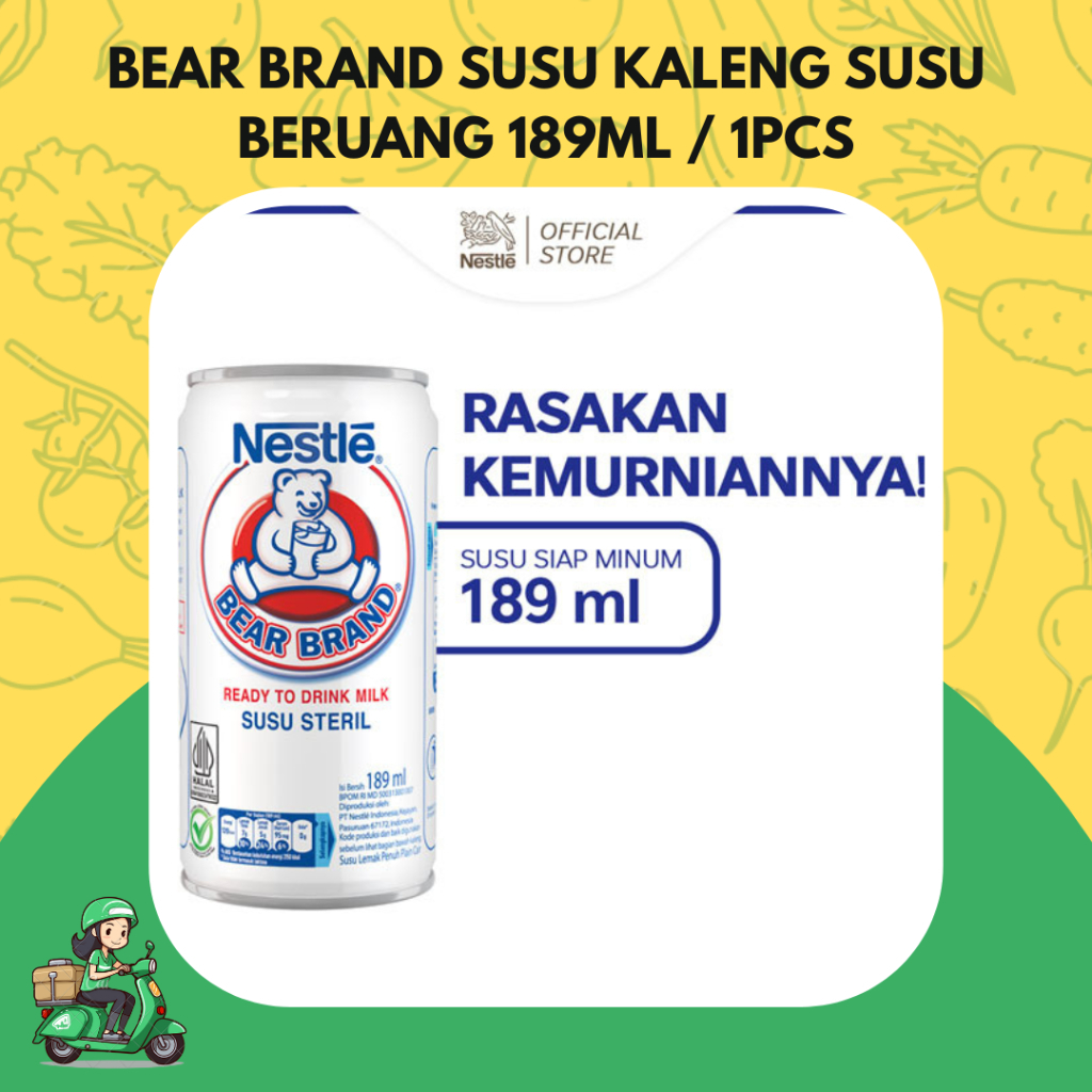 

BEAR BRAND Susu Kaleng Susu Beruang Susu Steril 189ml / 1pcs