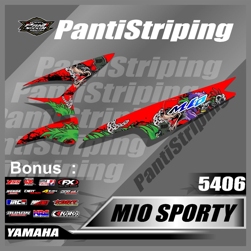Sticker Striping Yamaha Mio Sporty  2008 - 2013 desain terbaik- setiker aksesoris mio karbu Variasi 