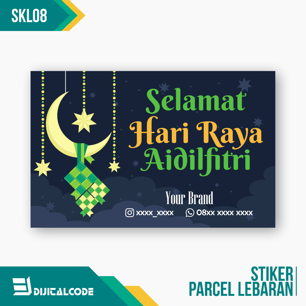 

SLK08 Stiker Label Parcel Lebaran Idul Fitri