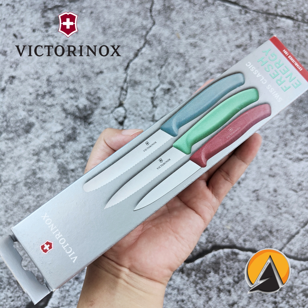 Pisau Paring Knife Set Victorinox Classic Fresh Energy 3 pcs Original Swiss 6.7116.L20