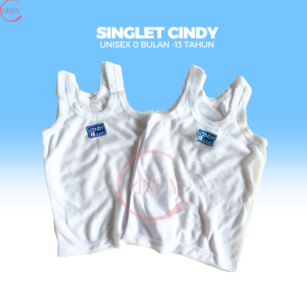 TAQ119 packingaman 1 Lusin Singlet Kaos Dalam Anak Bayi Newborn  Anak ABG Golden Star Putih  Singlet