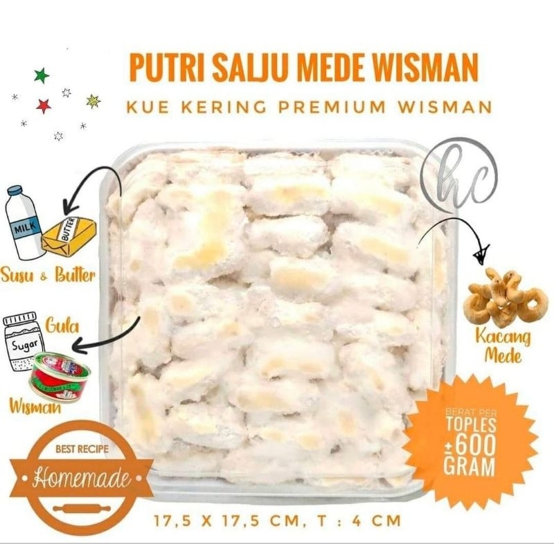 

Kue Kering LEBARAN Putri Salju Mede Premium Wisman