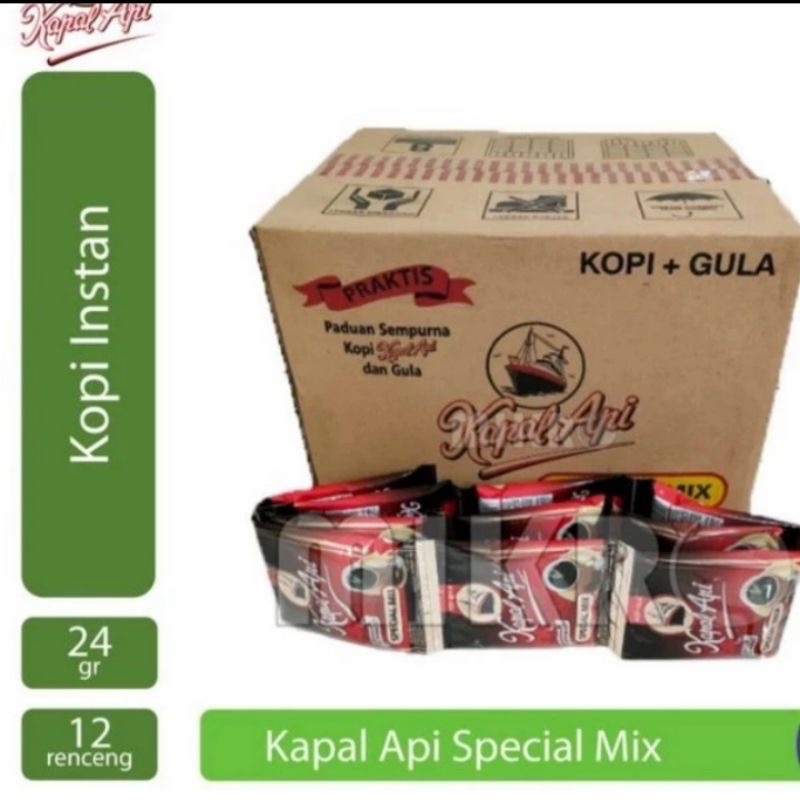 

Kapal api special mix 1 karton isi 12 renceng