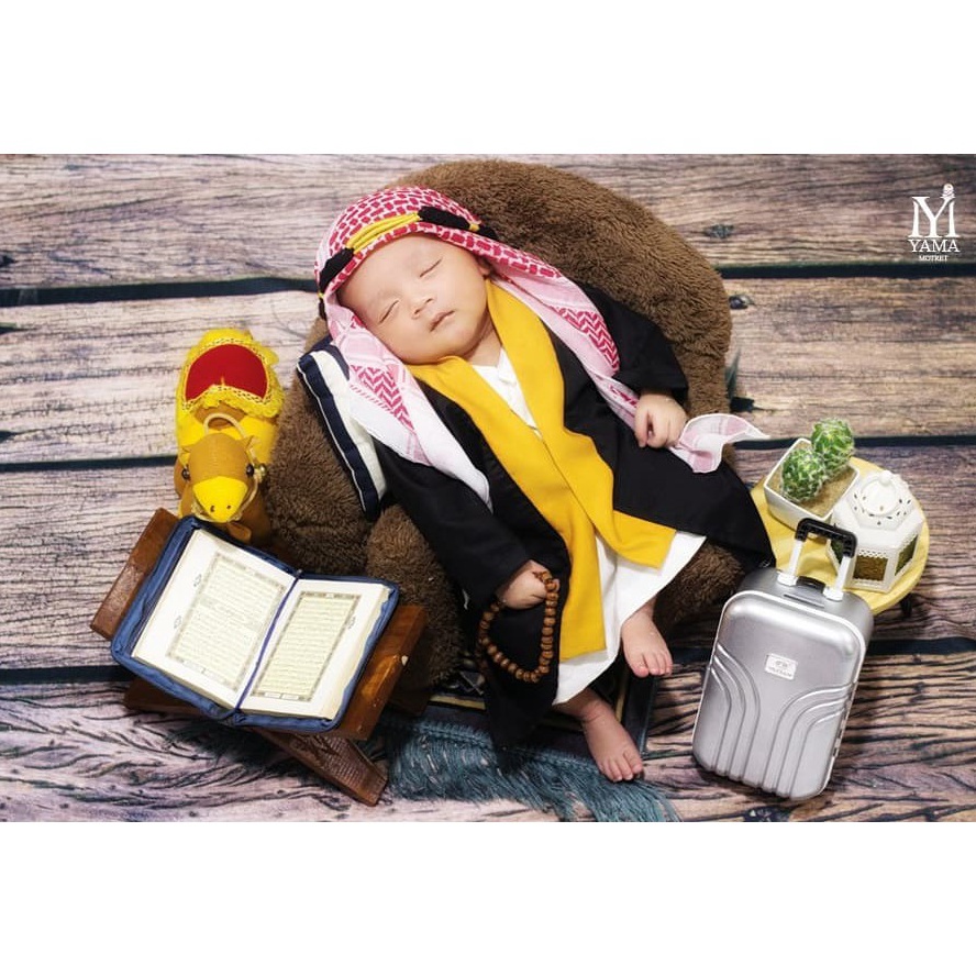 SID772 Terbaru 33 SORBAN IGAL JUBAH ASYKAR GAMIS KOKO NEWBORN BISHT RAJA ARAB SALMAN KOSTUM PROP FOT