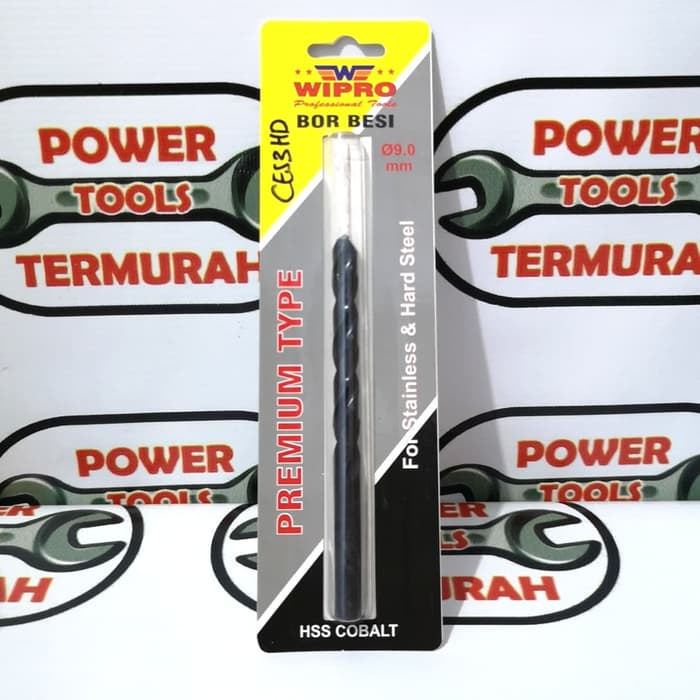 

Mata Bor Besi 9 mm Stainless HSS Cobalt WIPRO Hitam Stainless Steel