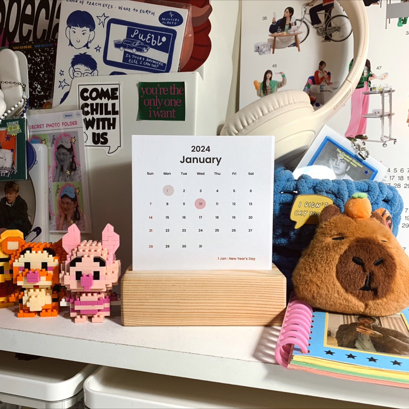 

Kalender Meja 2024 Aesthetic | calendar 2024 | kalender duduk | desk calendar 2024