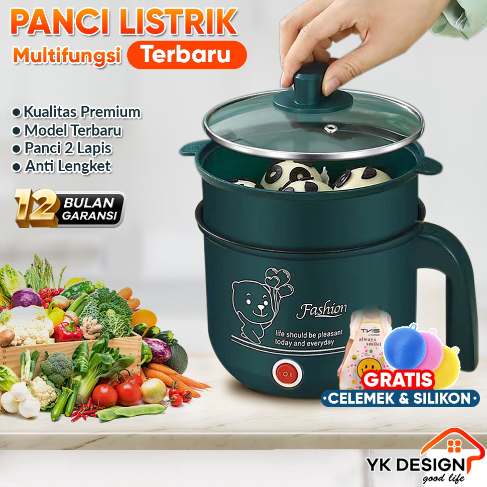 Harga Termuraah YK DESIGN Panci Listrik Penggorengan 8 Liter Panci Elektrik Multifungsi YK81A