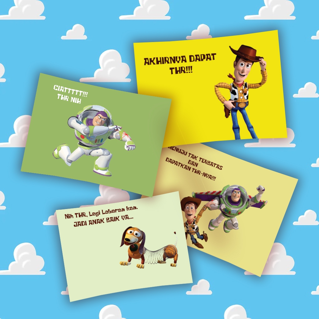 

(TERMURAH) Kartu Amplop Lebaran THR Unik Lucu TOY STORY Satuan Grosir