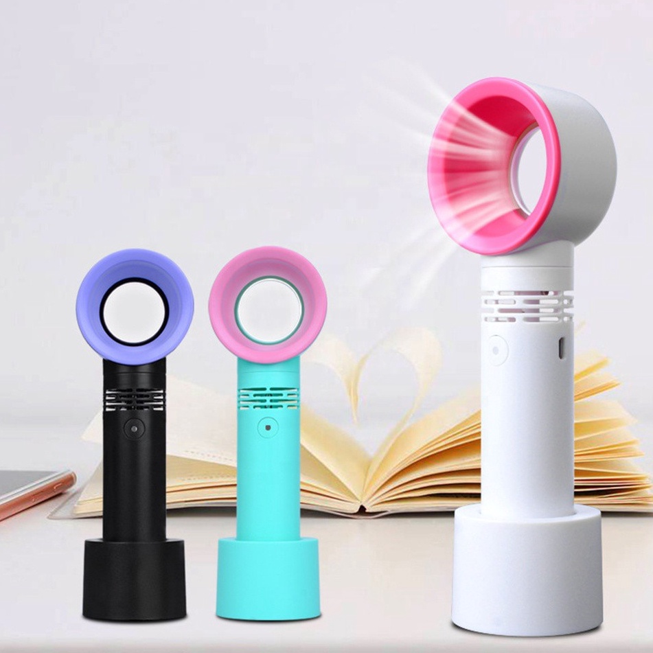 Langsung Order KIPAS ANGIN korea tanpa baling  BLADELESS fan MINI HANDHELD Zero9  BUKAN DYSON  leafl