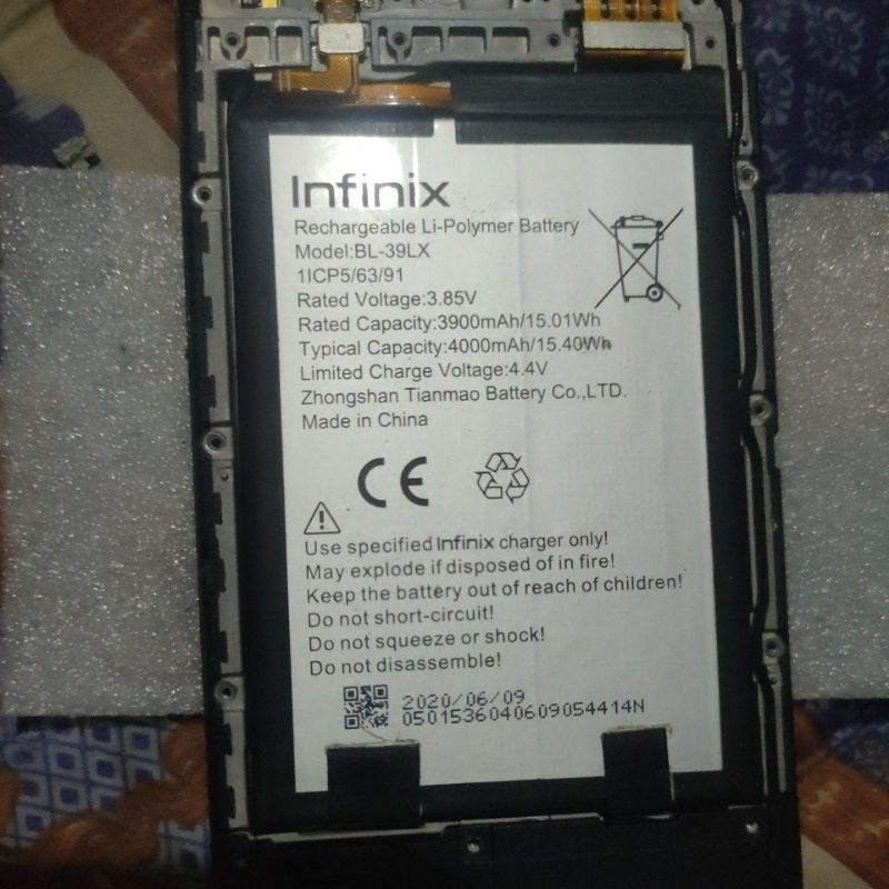 batrai infinix smart4 ori bawaan hp