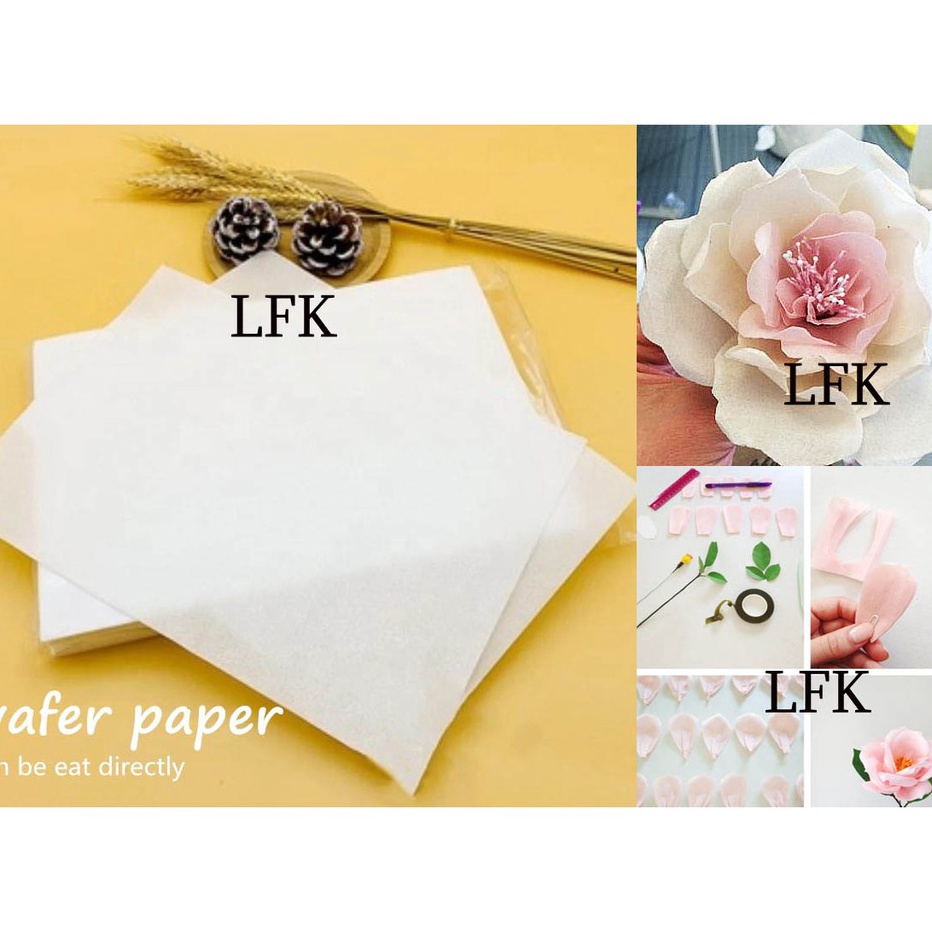 

55 COD IMPORT EDIBLE WAFER PAPER KERTAS HIAS KUE DEKORASI ART BISA MAKAN PENGHIAS CAKE ICING PIPING LUKIS CHEF DEKORASI MAWAR BUNGA WEDDING ATAU BISA DI TULIS DENGAN EDIBLE PEN