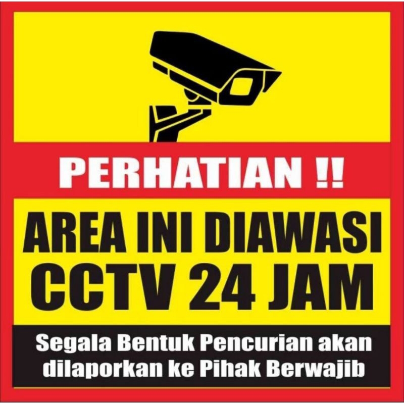 

stiker cctv ukuran jumbo A4 sticker cctv kualitas bagus jumbo